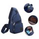thumbnail image 4 of Mochila de lona con pecho | Bolso bandolera multiusos para viajes de senderismo al aire libre | Correa ajustable, gran capacidad, múltiples bolsillos con cremallera | Unisex | Verde Caqui Azul Café, 4 of 6