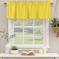 thumbnail image 3 of Yellow Valances for Windows, Decorative Rod Pocket Window Valance Curtains, Pure Yellow Short Curtain Drapes for Kitchen/Bathroom/Living Room, 2 Panels, 54" W x 18" L, 3 of 8