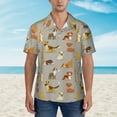 thumbnail image 4 of Balery Cute Dog Print Men's Hawaiian Shirts Short Sleeve Beach Shirt Relaxed Fit Vacation Button Down Shirts-Small, 4 of 9