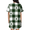 thumbnail image 3 of Lsque Green White Lumberjack Plaid Women's Short-Sleeved Pajama Set - 2 Piece Soft and Lightweight Sleepwear Set-XX-Large, 3 of 9