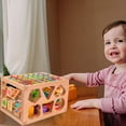 thumbnail image 4 of Brain Games for Kids 8-12 Children's Wooden Rainbow Stacking and Inserting Toy Early Education Puzzle for Shape Matching Color Recognition and Multiple Functions, 4 of 7