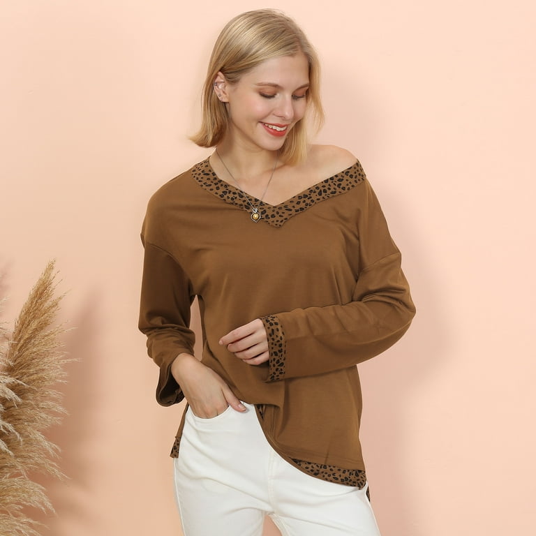 Leopard store frayed sweater