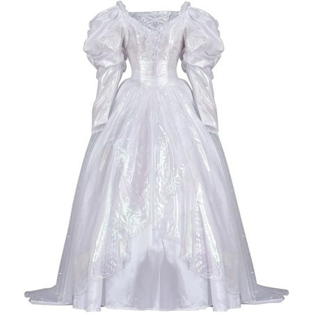 Sarah White Dress Women's Deluxe Puff Sleeve Dress Gown