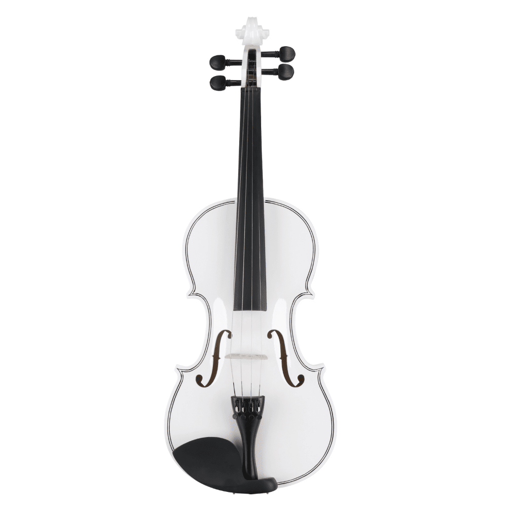 Tcbosik 4/4 Full Size Violin with Sordine, Hard Case and Other Accessories Included, Fiddle Beginner Starter Kit, White