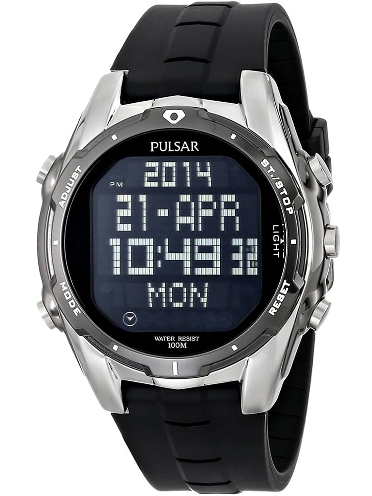 Pulsar Men's World Time Alarm Chronograph Watch PQ2003