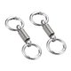 thumbnail image 1 of Llavero de Doble Anillo de Primavera Soporte de Llave Dual Llavero Desmontable Accesorios de Llave en Forma de Resorte Anillo de Llave Dividido Dual Plateado 2, 1 of 7