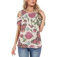 thumbnail image 3 of Camisas Para Mujer Tops Blusas Mujer T Manga Corta Túnica Tirantes Hombro Frío Odeerbi ODB140532, 3 of 7