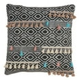 thumbnail image 2 of SARO 944.M18S 18 in. Square Geometric Print Down Filled Throw Pillow with Tassels - Multi Color, 2 of 5
