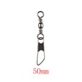 thumbnail image 1 of 50Pcs Fishing Swivel Solid Rings Pin Line Lure Connector With Interlock Snap Fishing Tackle 50mm, 1 of 6