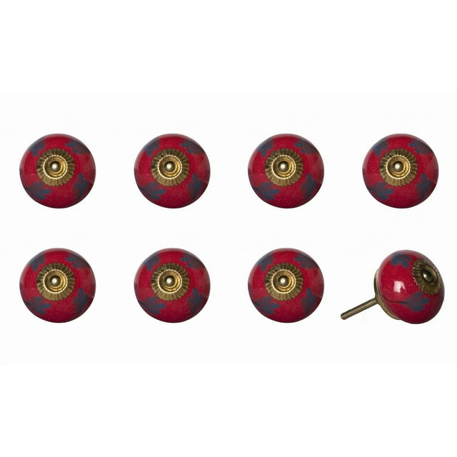 KNOB-IT VINTAGE HANDPAINTED CERAMIC KNOBS (8 Pack) K000001