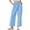 Blue, variant on yillto Womens Plus Size Pant Cotton Linen Wide Leg Palazzo Causal Pants High Waist Trousers with Pockets
