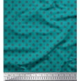 thumbnail image 1 of Soimoi Viscose Chiffon Fabric Dot & Floral Shirting Printed Fabric 1 Yard 42 Inch Wide, 1 of 1