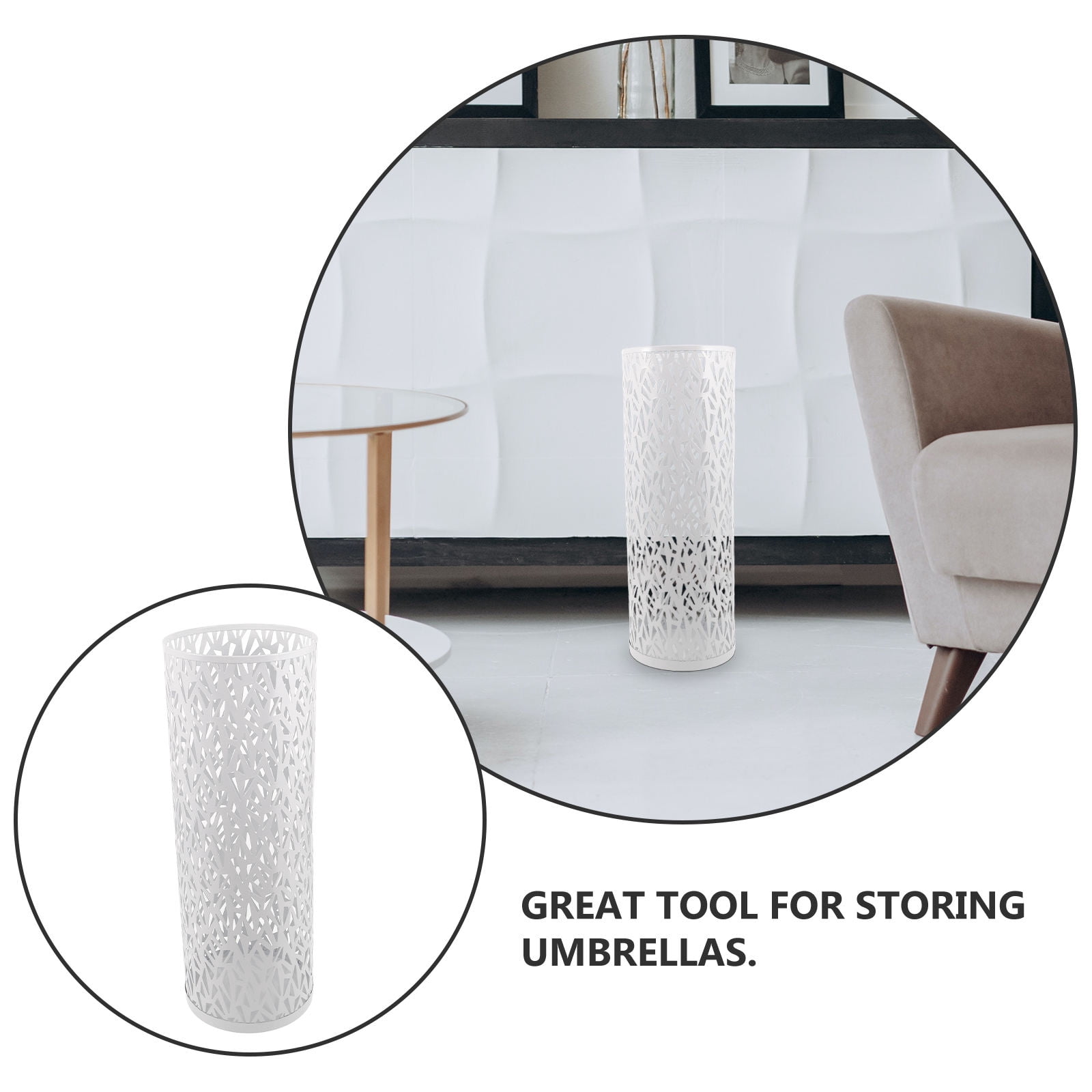 HEMOTON Umbrella Base Umbrella Bucket Office 42.00X15.00X15.00CM White
