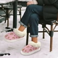 thumbnail image 5 of FUIALDOLG Capybara Strawberry Print Winter House Slippers for Women, Warm Fluffy Fuzzy Slippers, Non-Slip Thick Sole Home House Shoes, Indoor and Outdoor, Size 9-10, 5 of 7