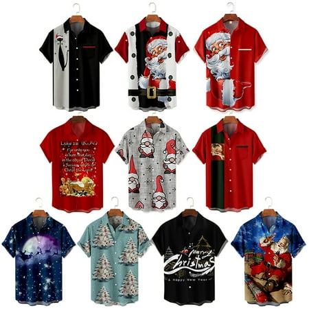 

MLFU Kids Women s Men s Hawaiian Shirts Print Casual Breathable Short Sleeve Button Down Shirt