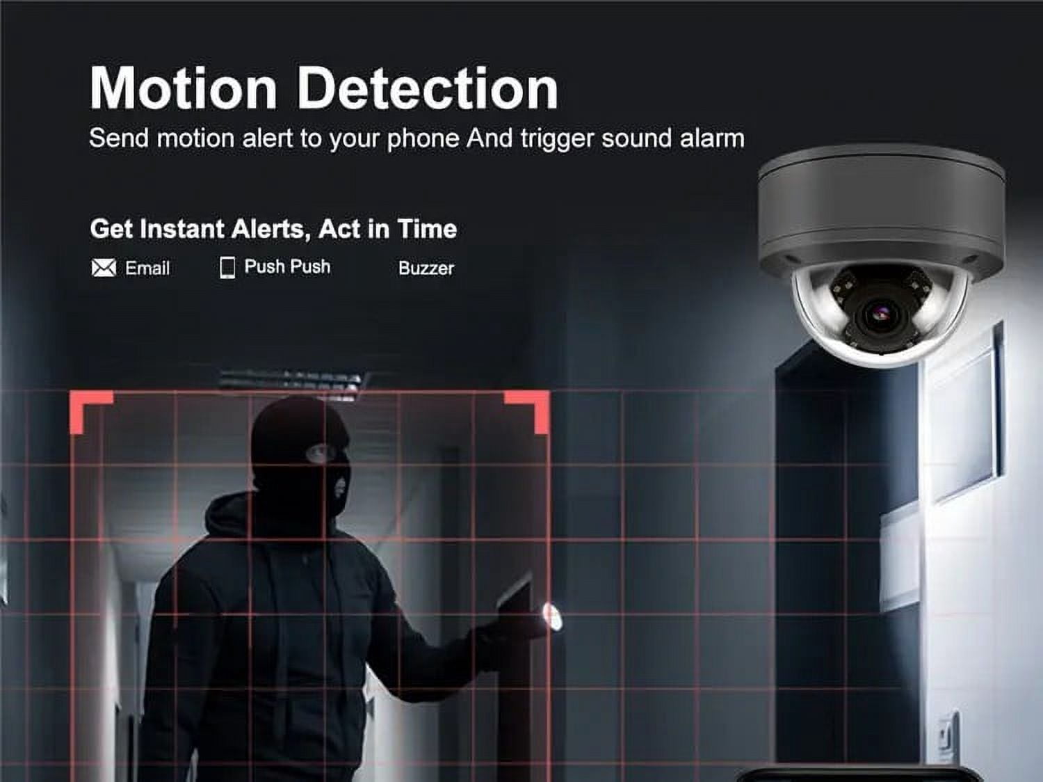Anpviz  5MP IP Camera Outdoor Fixed 2.8mm lens Security camera Built-in Mic Waterproof IP66 H.265 P2P WDR IR Night vision Onvif