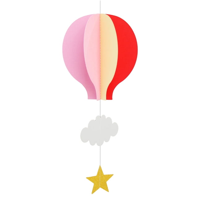 relayinert Hot air balloon paper string flower flag+55cm 21 inch