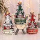 thumbnail image 4 of Caja de música de carrusel navideño con 4 figuras, árbol de Navidad de madera, tiovivo, regalo festivo, decoración navideña para el hogar., 4 of 4