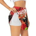 thumbnail image 2 of Disketp Sushi Print Women's Shorts Workout Shorts for Athletic Gym Running Shorts with Phone Pockets XX-Large, 2 of 8