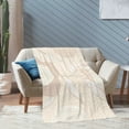 thumbnail image 4 of XMXT Throw Blanket, Pink Abstract Flower Plants Flannel Blanket for Bed Sofa, 50 x 70 inches, 4 of 9