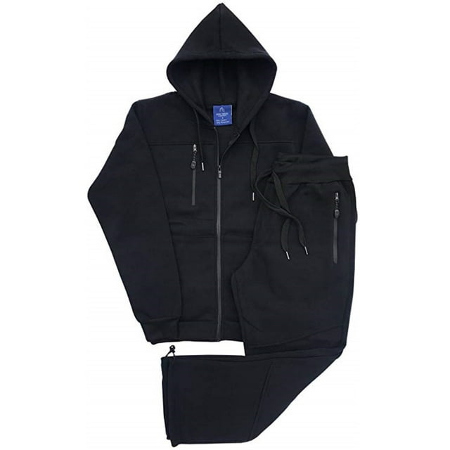 Mens Tech Jogging suit Sweat Jacket Sweatpants Fleece Sweatsuit Outfit