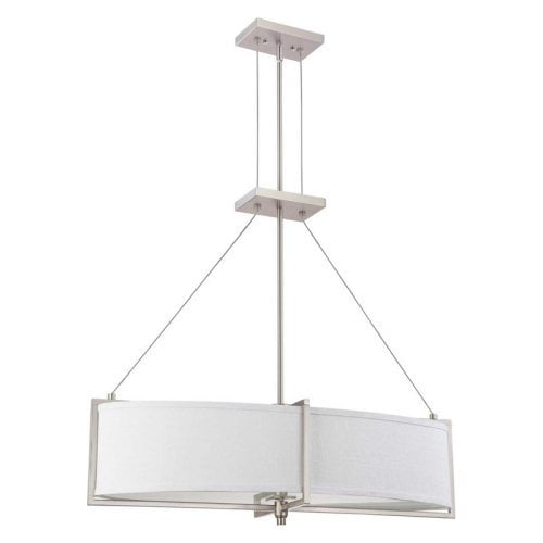 Nuvo Portia 60/4347 4-Light Oval Pendant - 11W in. - Brushed Nickel - ENERGY STAR