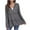 Dark Gray, variant on Fanxing Zip Up Hoodie for Women Pleated Tiered Ruffle Hooded Sweatshirt Jackets Casual Dressy Long Sleeve Hooded Coat Dark Gray L
