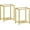 Gold, variant on Set of 2 Gold Side Tables with Tempered Glass, Modern Nightstands for Bedroom, Living Room, Office