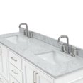 thumbnail image 4 of Ariel Stafford 73 Inch Double Rectangle Sink Vanity With Carrara White Marble Countertop W/0.75" Edge In White, 4 of 11