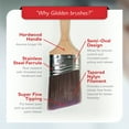 thumbnail image 2 of Glidden Semi-Oval Paint Brush with Shortcut Wood Handle, Angled Sash, 2 inch, 2 of 7