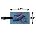 thumbnail image 5 of Humpback Whales Ocean Dance Rectangle Leather Luggage Card Suitcase Carry-On ID Tag, 5 of 8