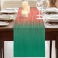thumbnail image 3 of Table Runners 70 Inches Long Dress Scarves, Red Green Ombre Farmhouse Coffee/Dining/Kitchen Table Decor, Holiday Table Runner, Modern Art Gradient Orange 13x70 Inch, 3 of 9