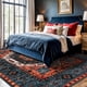 thumbnail image 2 of Sonoro Kate Alfombras de 8x10 para Salón Recámara, Alfombra de Piso Interior Boho Antideslizante Lavable a Máquina, Rojo-azul, 2 of 8