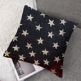 thumbnail image 7 of Acheng Set of 2 Soft Chenille Decorative Patriotic Throw Pillow Cover Case Geometric Stars July 4th Accent Square Cushion Cover Case Sham for Couch Sofa Bed Car 22x22in, 7 of 7