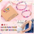 thumbnail image 3 of First Day of School Bracelet, First Day of School Gift for Kindergarten Preschool First Second Grade, Colorful Matching Heart Adjustable Bracelets for Mom and Daughter, Back to School Gifts, 3 of 6