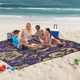 thumbnail image 5 of Crowns and Necklace Extra Large Picnic Beach Blanket Waterproof Sand Proof Portable Outdoor Mat 80x118, 5 of 9