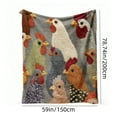 thumbnail image 2 of Chicken Head Blanket Chicken Head Patterns Printed Blankets For Both Indoor And Outdoor Home Decor For Couch Bed And Living Room Chickens Lovers, 2 of 2