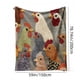 thumbnail image 2 of Manta con estampado de cabeza de pollo, ideal para decoración de interiores y exteriores, sofá cama y sala de estar, ideal para amantes de los pollos, dormitorio, regalos de cumpleaños para mujeres, m, 2 of 2