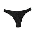 thumbnail image 2 of DJDLJWCJ Men's Thongs Underwear G-String, Thin Cotton Low-Rise Stretch Mens Bikini Briefs Underwear Underpant Black M, 2 of 5
