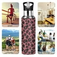 thumbnail image 7 of Yayeee 20oz Insulated Water Bottle Double Wall Stainless Steel with Flip Straw Lid, Deep Red Leopard Pattern, 7 of 7