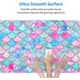 thumbnail image 5 of Colorful Pink Blue Watercolor Trendy Glitter Mermaid Scales Large Mouse Pads Rectangle Long Big Stitched Edge Gaming Mousepad with Non-Slip Rubber Base for Desktop Laptop Keyboard 31.5 X 11.8 Inch, 5 of 6
