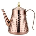 thumbnail image 1 of SANQIAHOME 1.6L(54oz) Stainless Steel Hammer Patterned Teapot With Removeable Infuser,Loose leaf cover,Copper, 1 of 12