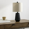 thumbnail image 4 of Livabliss Leipzig Rustic Accent Table Lamp, 21-inch, Black with Beige Shade, 4 of 5