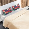 thumbnail image 5 of Yayeee Pillowcase Standard Size Set of 2 Satin Wrinkle Resistant Pillow Case, Red and Purple Plaid Pattern, 5 of 7