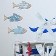thumbnail image 5 of Set of 3 Wooden Fish Wall Decor Beach Nautical Coastal Theme Fish Wall Sculpture, Bathroom,Lake House, Beach House, Wall Art Ocean Decor Vintage Ornaments for Home Bedroom, 5 of 10