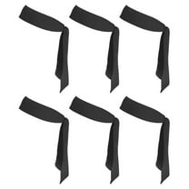 Head Ties Headbands, 6 Pcs Ninja Karate Headband Adjustable Sports Tie for Men Women Running Tennis Yoga, Black