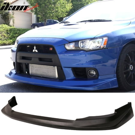 - Fits 08-15 Mitsubishi Lancer EVO 10 X V Style Front Bumper Lip Spoiler PU