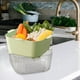thumbnail image 1 of Escurridor escurridor de doble capa, organización de cocina, cuenco de lavado de frutas y verduras reutilizable para frutas y verduras Verde perfecl  Cesta de drenaje, 1 of 6