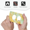 thumbnail image 4 of Disketp Yellow With Teal Marble Decorative Light Switch or Outlet Wall Plate with Safety Cover-Style S, 4 of 6