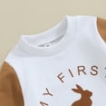thumbnail image 5 of Bagilaanoe Newborn Baby Girl Boy Easter Romper Sweatshirt Long Sleeve Bodysuits Letter Print Pullover 3M 6M 9M 12M Infant Casual Tee Tops, 5 of 7